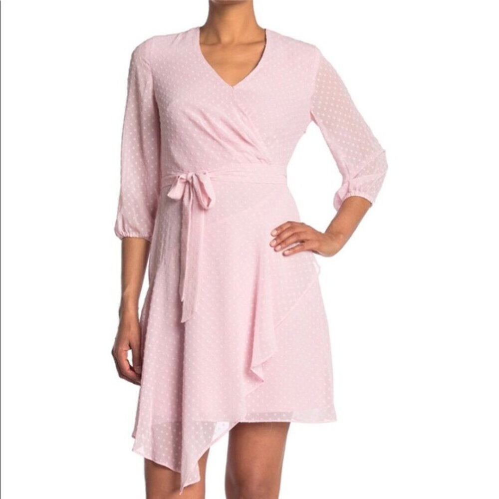 Nanette Lepore Swiss Dot Wrap Dress